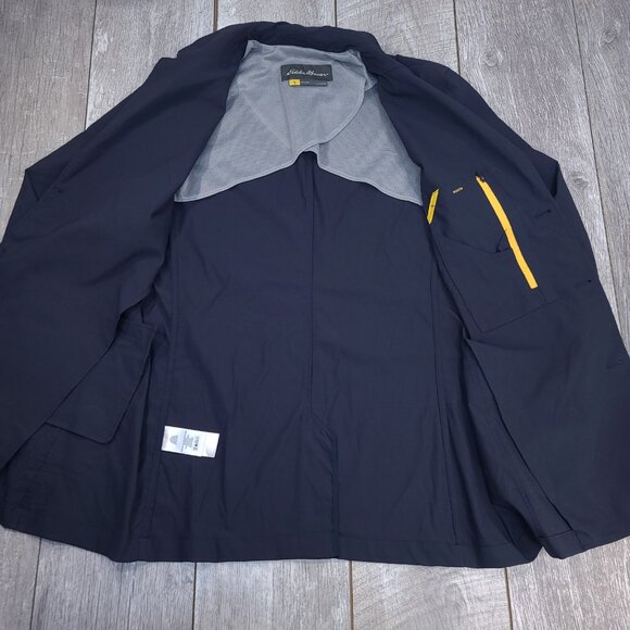 Eddie Bauer Jacket Mens 44T Voyager Travel Blazer Blue Travex Sport Coat Field - Picture 2 of 9